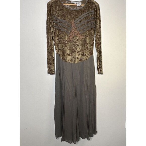 Vintage Gothic Romantic Boho Embroidered Witchy Rayon Newport News 8 - Picture 1 of 15